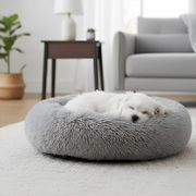 Premium Round Plush Calming Dog Bed Anti-Slip Washable Pet Nest