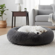 Premium Round Plush Calming Dog Bed Anti-Slip Washable Pet Nest