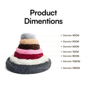 Premium Round Plush Calming Dog Bed Anti-Slip Washable Pet Nest