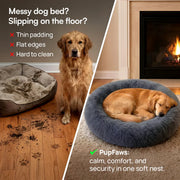 Premium Round Plush Calming Dog Bed Anti-Slip Washable Pet Nest