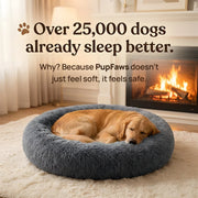 Premium Round Plush Calming Dog Bed Anti-Slip Washable Pet Nest