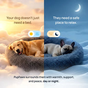 Premium Round Plush Calming Dog Bed Anti-Slip Washable Pet Nest