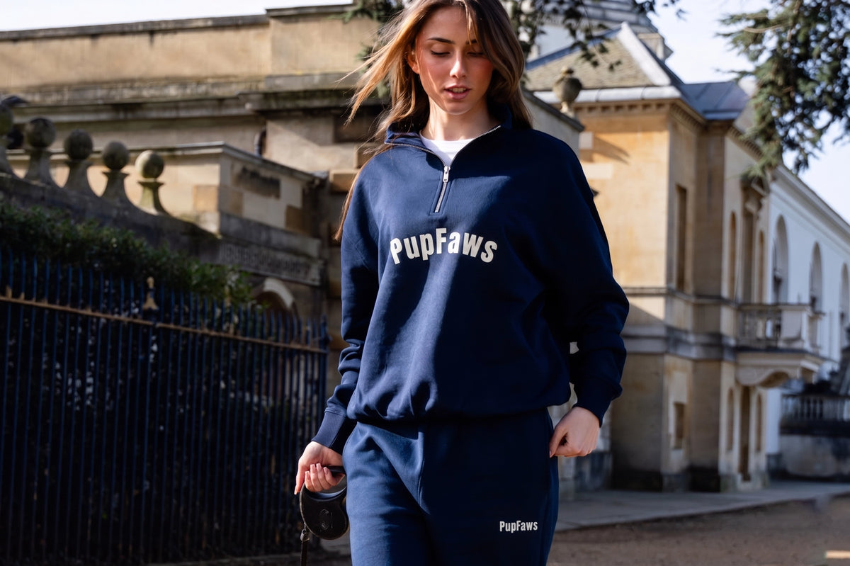 PupFaws Quarter-Zip Sweatshirt – Organic Cotton French Terry