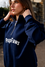 PupFaws Quarter-Zip Sweatshirt – Organic Cotton French Terry